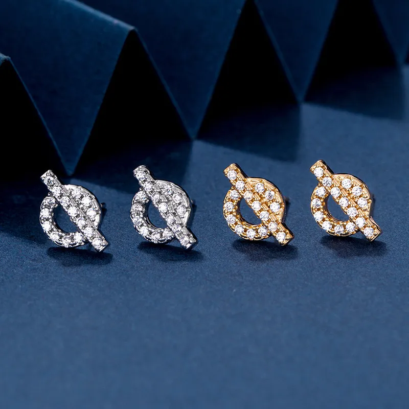 Nouvelles boucles d'oreilles nez de cochon H lettre boucles d'oreilles pour femmes boucles d'oreilles de luxe avec diamants mode bijoux de créateur haut de gamme livraison gratuite