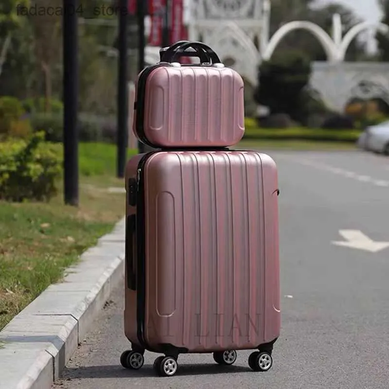 Valises 2224/28 pouces valise de voyage sur roues tournantes ensemble de bagages roulants 20 '' sac à bagages à roulettes cabine ensemble de bagages pour femmes Q240115