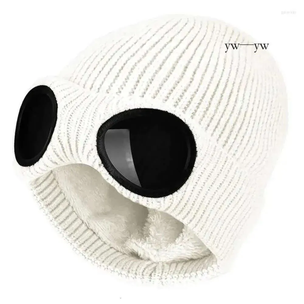 CAPS CP HAT Vinterglasögon Hat CP Ribbed Knit Lens Beanie Stone Street Hip Hop Sticked Thick Fleece Warm For Women Men 6343