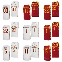 NCAA Basketball College Iowa State Cyclones 1 Izaiah Brockington Jerseys University 11 Tyrese Hunter 22 Gabe Kalscheur 2 Caleb Grill 5 Aljaz