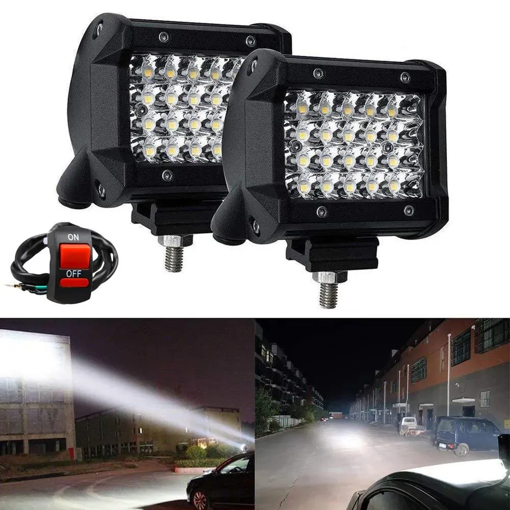 Éclairage Mortocycle LED Combo Work Light Bar Spotlight Offroad Conduite Spot Flood Lampe antibrouillard pour camion bateau SUV 12V 24V Phare pour ATV Ca