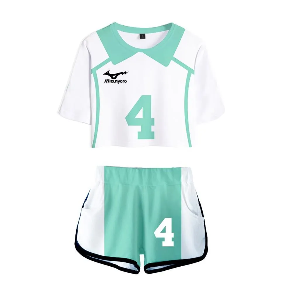 Anime Haikyuu Cosplay Costume Aoba Johsai High School Oikawa Tooru Tracksuit Women Dwupoziomowy zestaw zestawów i szorty 2 -częściowe stroje 265b