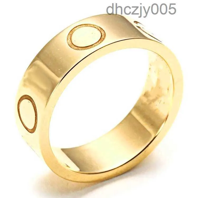 Classique 18k plaqué or bague d'amour concepteur pour femme couple anneaux titane acier diamant bande anneaux bijoux bague de mariage anniversaire cadeau RUGG CCYP