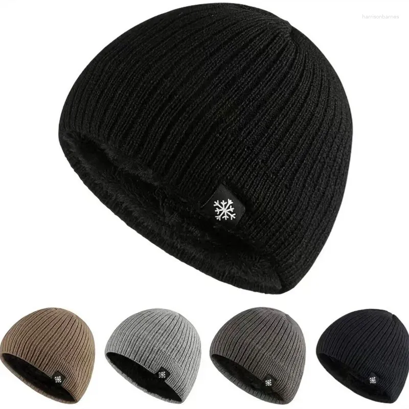 Berets Männer Frauen Winter Warme Gestrickte Mützen Hohe Qualität Outdoor Sport Winddichte Kappen Bequem Weiche Wandern Radfahren Zubehör