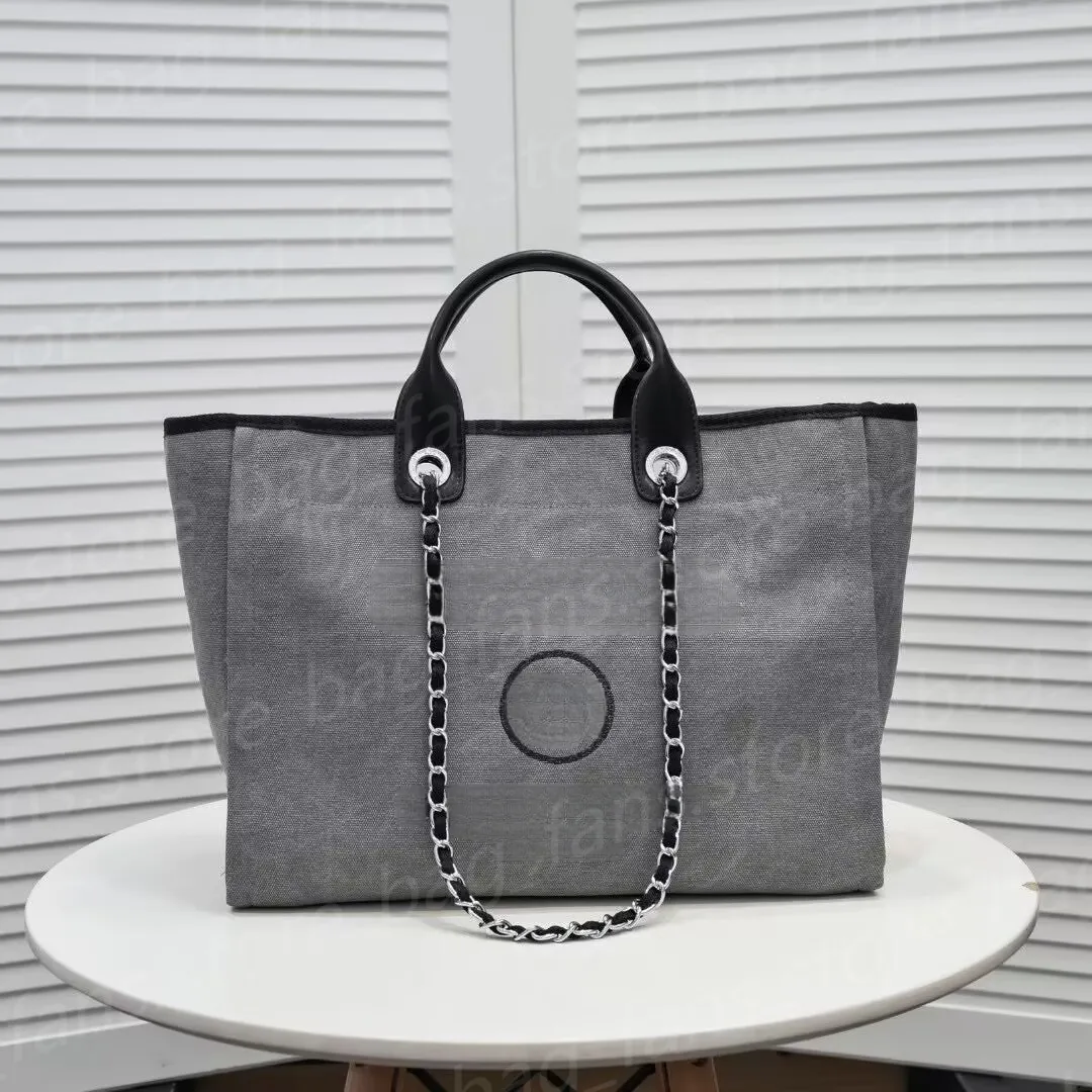 Bolsos de mano de moda Bolsos de diseñador para mujer Bolsos de capacidad Cavas Denim Chain Bag 17924