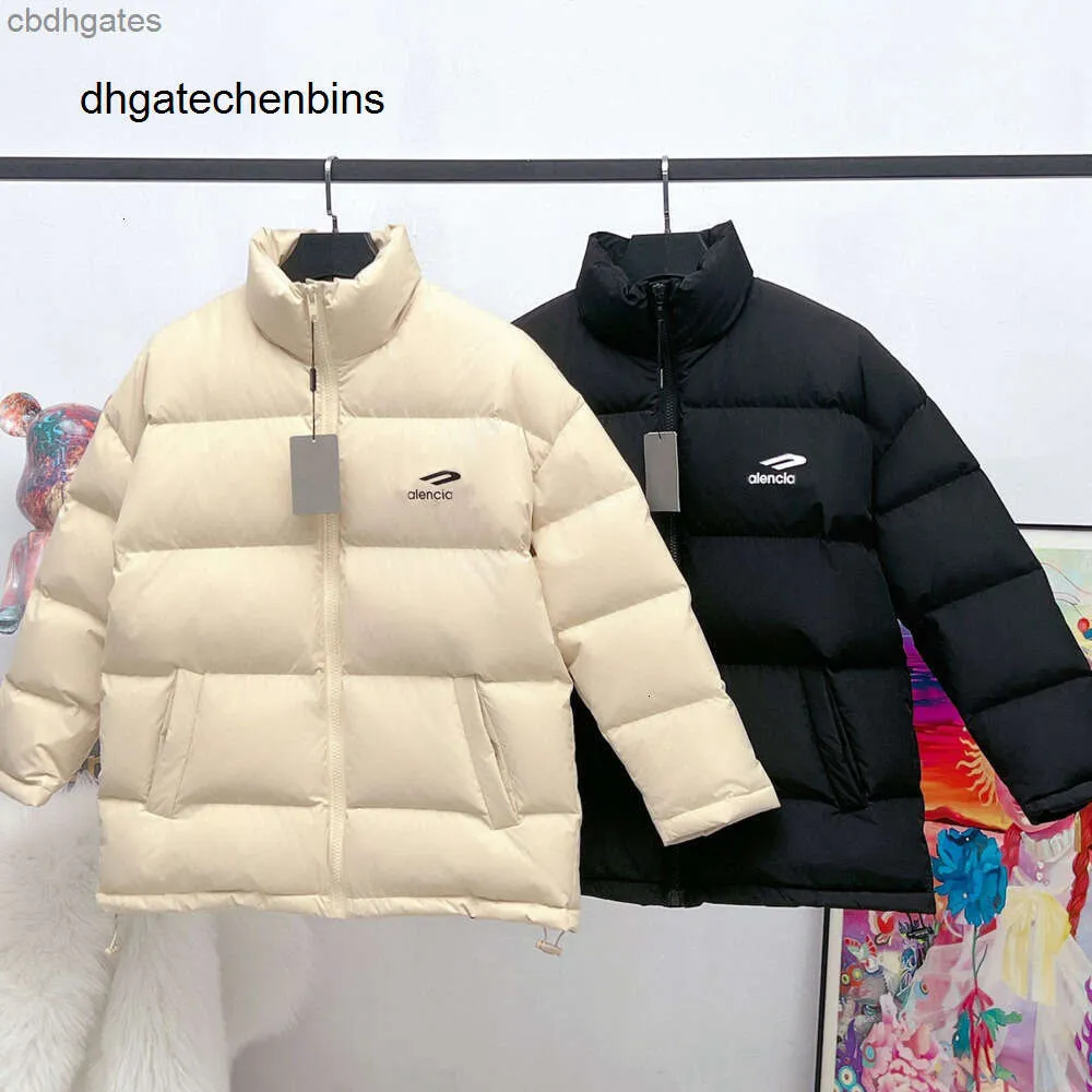 B Пуховик Balencaiiga Designer Coats 23ss High Edition b Семейная осень Новый утолщенный унисекс для пар спереди сзади m Пуховик с тиснением Mark KK6X