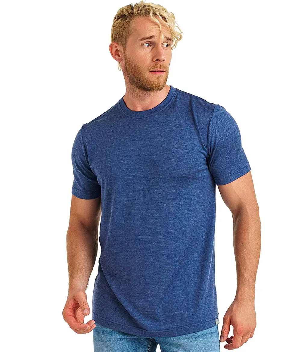 100% lã merino camiseta masculina lã merino camiseta leve camada base t macio umidade wicking respirável anti-odor 240113