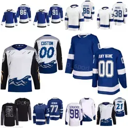 Man Youth Woman Hockey 86 Nikita Kucherov Jerseys 21 Brayden Point 91 Steven Stamkos 38 Brandon Hagel 98 Mikhail Sergachev Victor Hedman Nicholas Paul Reverse Retro