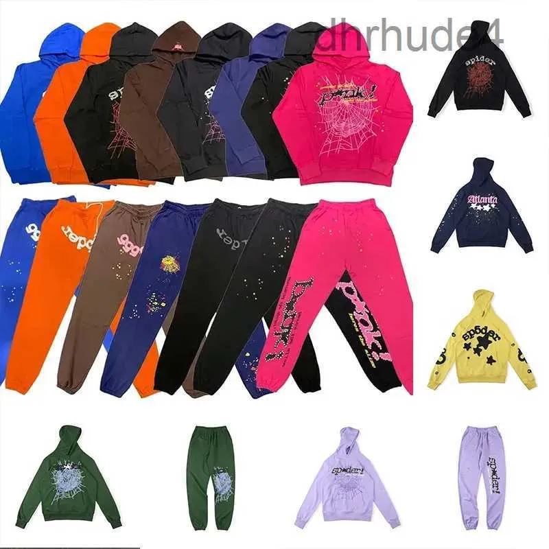 Örümcek Hoodies Pembe Örümcek 555555 MENS TRACKSITS Tasarımcı Setleri Hoodie Pantolon Ceket Sıradan Sweatshirt Sp5der Young Thug Set Joggers Baskı Tweatheruit 8T ZAS0