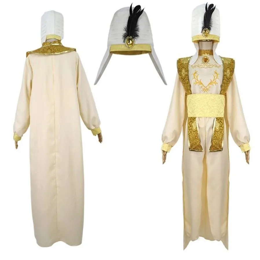 Nuovo costume cosplay del principe Aladdin Uniform336q