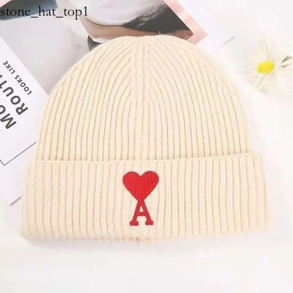 Amis Paris Beanie Projektantka kapeluszu ami hat męska wełniana dzianina dla kobiet czapka czapka zimowa klasyczne tkane ciepłe męskie hats trend modowy marka Amirs Hats 9619