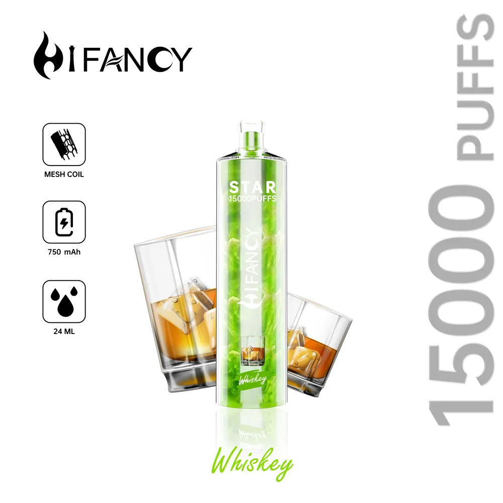 electronic cigarette hifancy Star 15000 puff bars led power display screen vape disposable vape pen mesh coil 26ml prefilled carts vaper 2% 3% 5% pods device