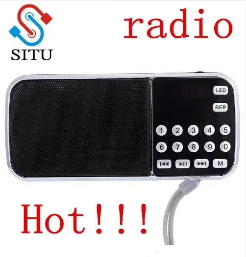 Radio L088, haut-parleur FM Portable, Mini lecteur de musique stéréo numérique avec carte TF, entrée USB AUX, boîte de son avec lampe de poche