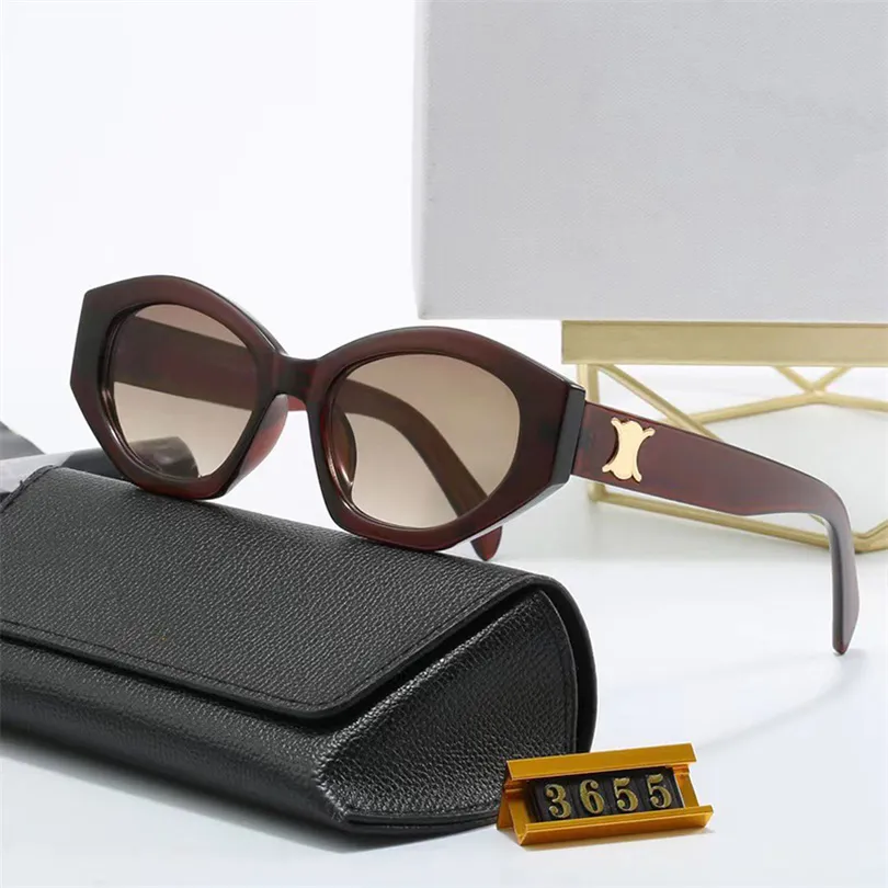 Designer sunglasses Brand Men's and Women's Small Squeezed Frame Oval Glasses Premium UV 400 Polarized Sunglasses with Box