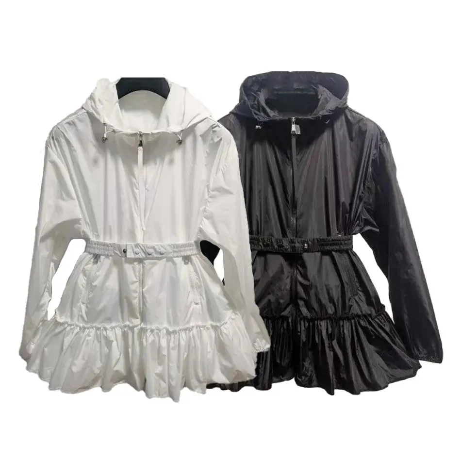 Coats Women's Trench Coats Designer Märke Dyra par Coat broderad stor storlek 02