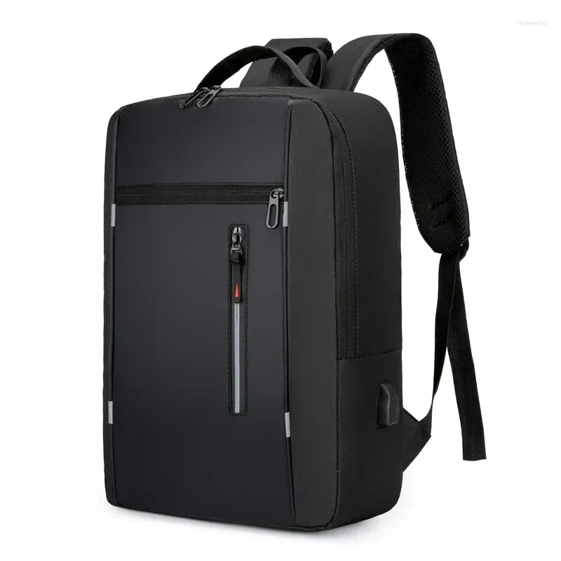 Sacs d'école hommes élégant sac à dos USB charge 15.6 pouces ordinateur portable mâle livre sac sacs à dos étanche hommes sac à dos