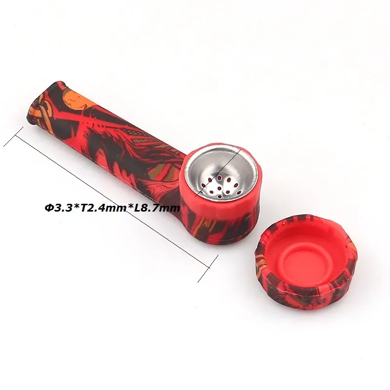 FDA Silicone water Tobacco Smoking Herb Pipe Hose Cigarette Holder og glass hand pipes Accessories