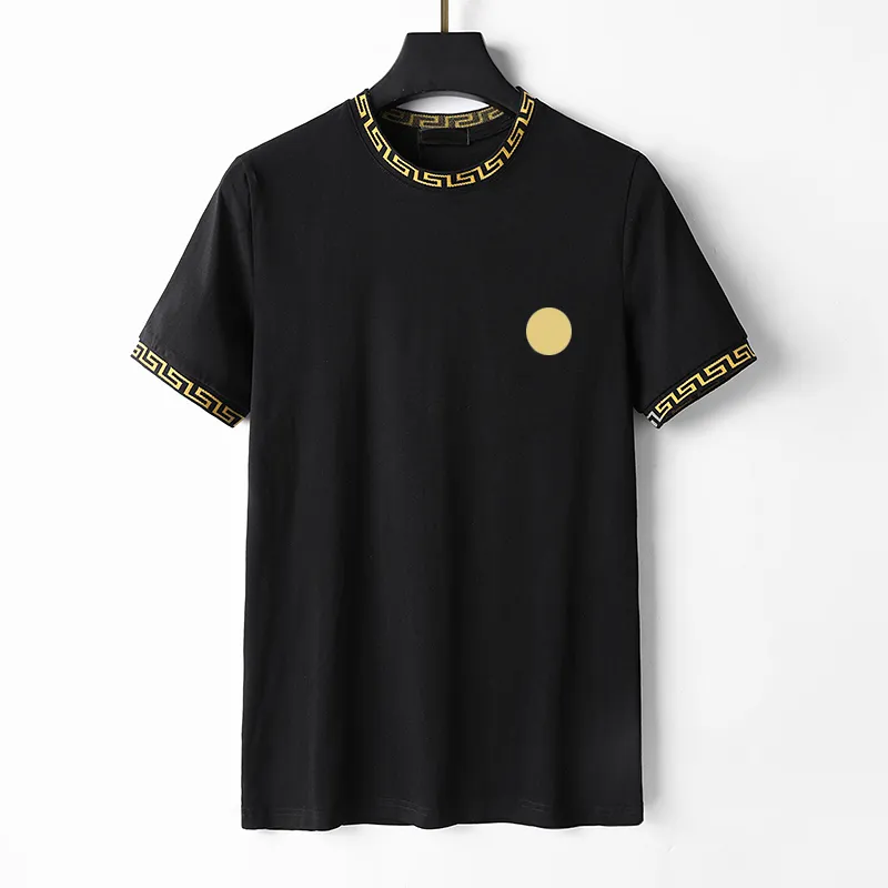 Męska designerska koszulka wysokiej jakości haftowana odznaka Tshirt Summer czysty bawełniany pot wchłaniający sport