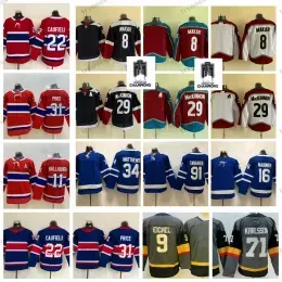 2022 stitched hockey jerseys Jack John Cale Makar Karlsson Kids Eichel Auston Matthews Mitchell Marner Nathan Tavares MacKinnon Cole Caufiel