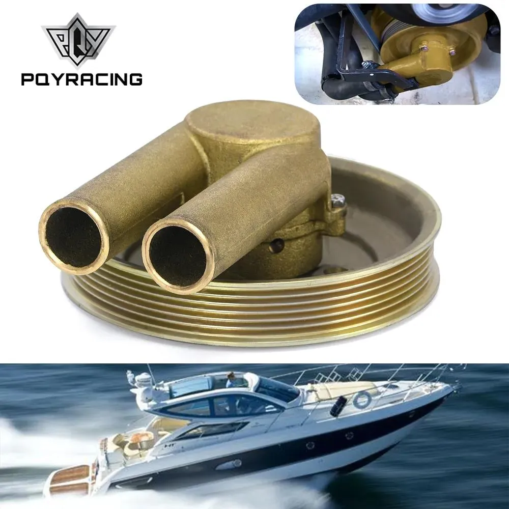 Pump Raw Sea Impeller Water Pump with Serpentine Pulley 21214599 Replace 3812693 3862482 3857202 for Volvo Penta 3.0 4.3 5.0 5.7 PQYDU