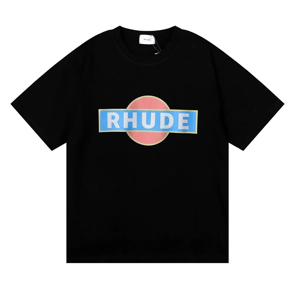 Rhude 럭셔리 브랜드 Rhude 셔츠 남자 T 셔츠 디자이너 남자 셔츠 남자 남자 반바지 인쇄 화이트 블랙 s m l xl 면화 패션 청소년 남성 Tshirts tshirtu2cj