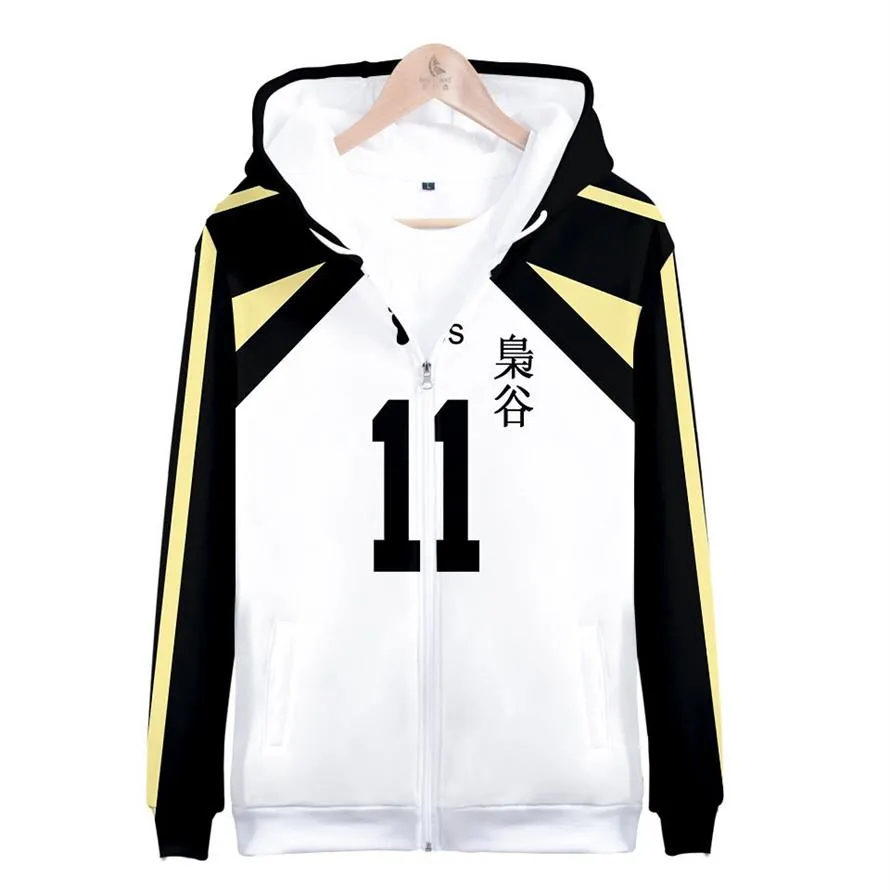 اليابان anime haikyuu zipper سترة فوكوروداني أكاديمية Akaashi keiji cosplay زي المدرسي الموحد للرجال هوديس sweatshirts3072