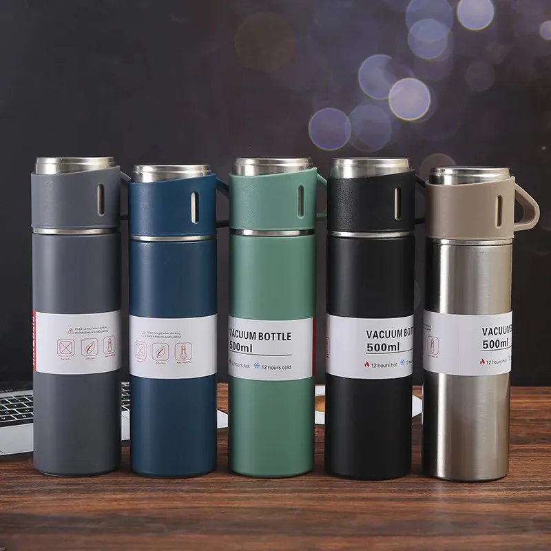 500ML Stainless Steel Vacuum Flask Office Business Style Thermos Bottle ...