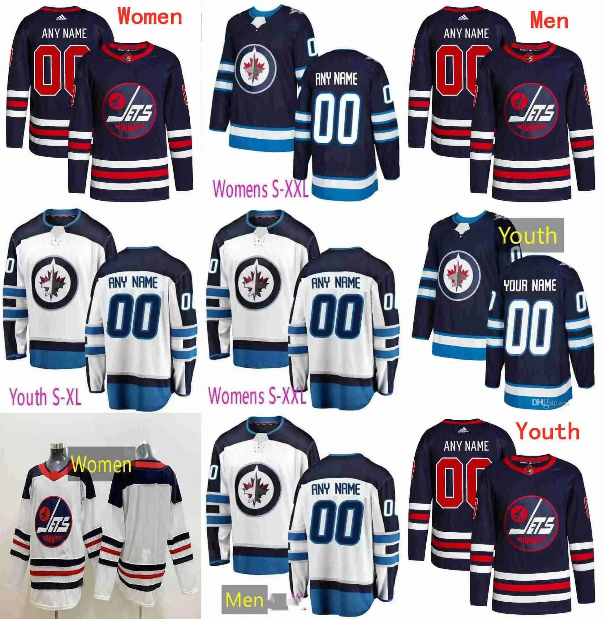 Custom hockey jersey men women youth Winnipeg Hockey Jets Jerseys 55 Mark Scheifele 81 Kyle Connor 27 Nikolaj Ehlers 17 Adam Lowry 26 Blake Wheeler 75 Kyle Capobianco