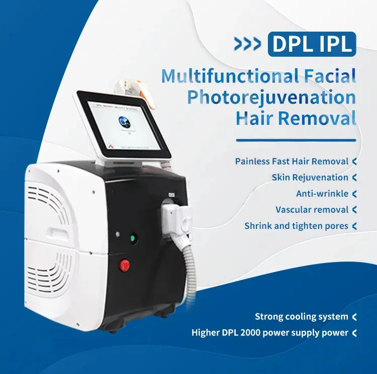 Sûr et confortable DPL IPL épilation Point de glace Photon beauté pénétration E lumière épilation permanente rétrécissement des pores dispositif de serrage de la peau