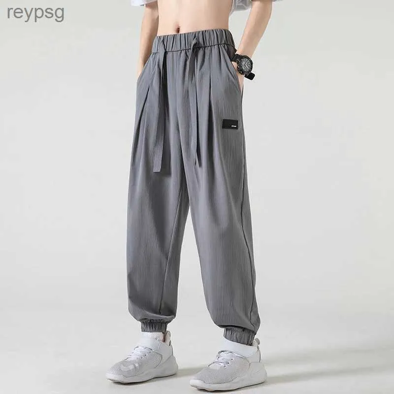 Pantaloni da uomo Pantaloni da bagno traspiranti da uomo Bagno Estate Bagno da jogging Nero Giappone Corea YQ240115