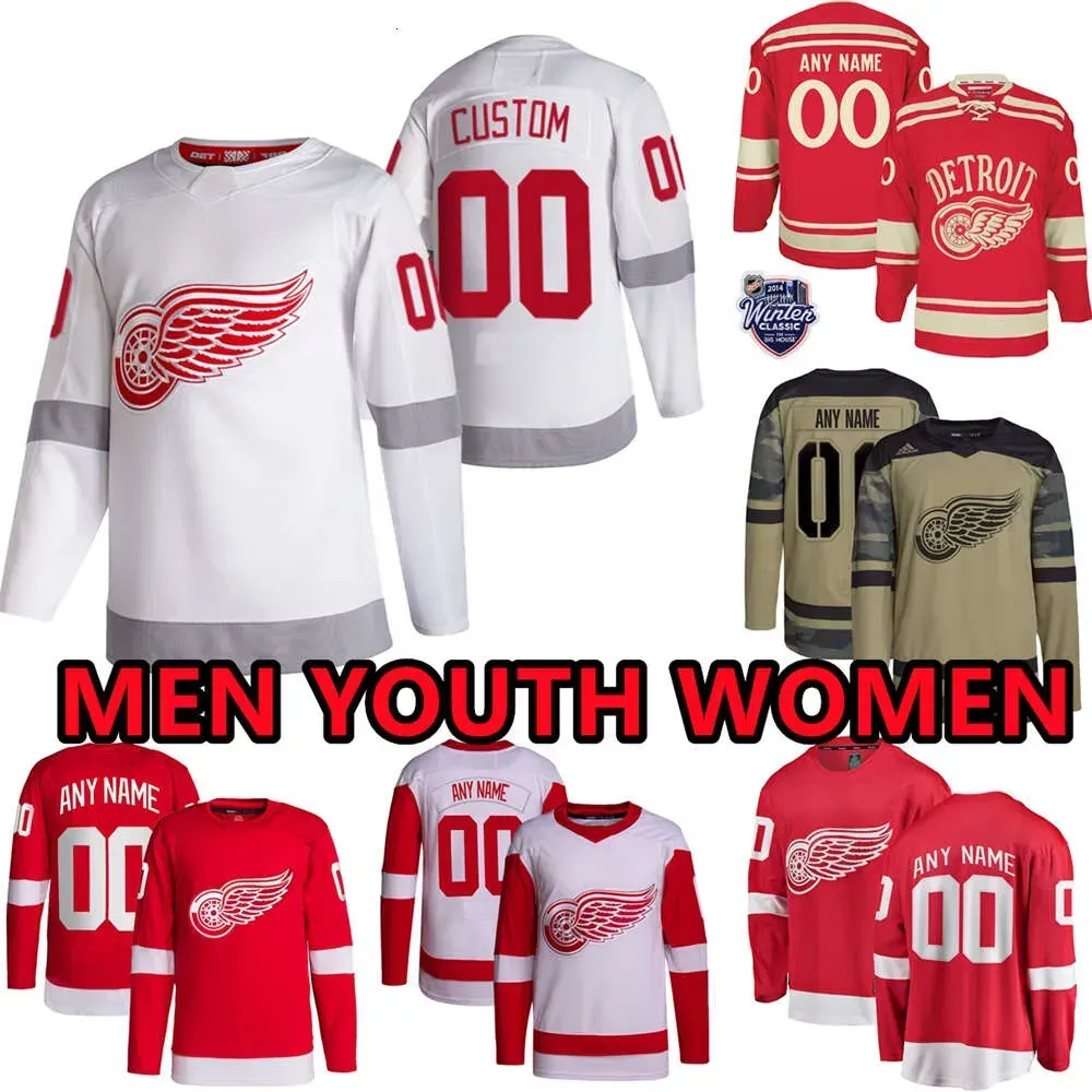 Custom Hockey  Jerseys Red``wings``mens 73 Adam Erne 14 Robby Fabbri 38 Robert Hagg 45 Magnus Hellberg 35 Ville Husso 81 Dominik