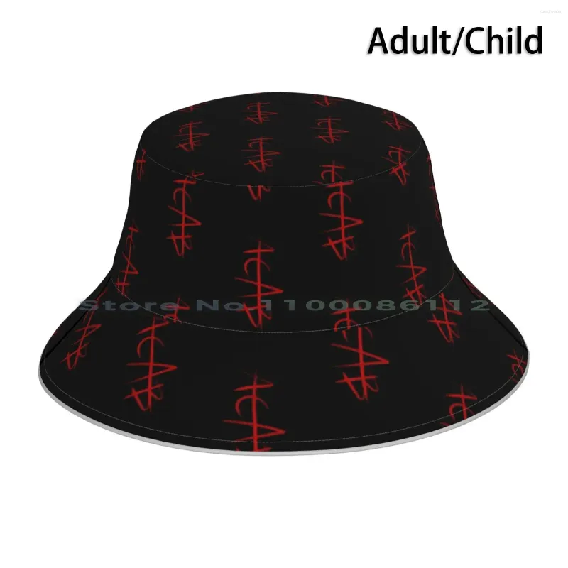 Boinas 1312 Acab Cita política Estética Rojo Negro Blm Sombrero de cubo Gorra para el sol Lives Matter