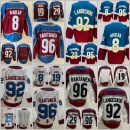 stitched hockey jerseys 2022 Men MacKinnon Cup Gabriel Final Nathan Cale Landeskog Makar Mikko Rantanen Joe Sakic Peter Forsberg Blue White