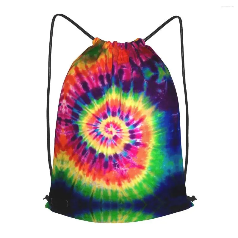 Shopping Bags Tie Dye Drawstring Backpack Men Gym Workout Fitness Sports Bag Bundled Yoga For Women