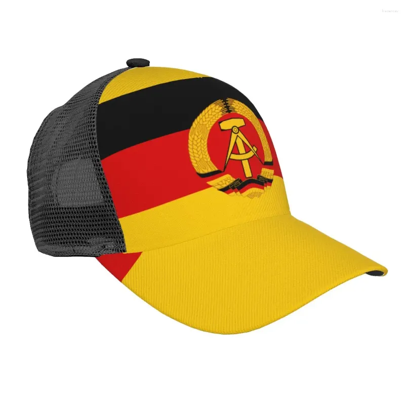 Ballkappen, Unisex-Kappe, lässig, Mesh-Baseball-Flagge der deutschen Flagge, verstellbare Snapback-Mütze für Hip-Hop-Trucker