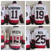 Ottawa Senators New Retro Ice Hockey Jerseys 11 Daniel Alfredsson 19 Jason Spezza 25 Chris Neil Jersey shirt