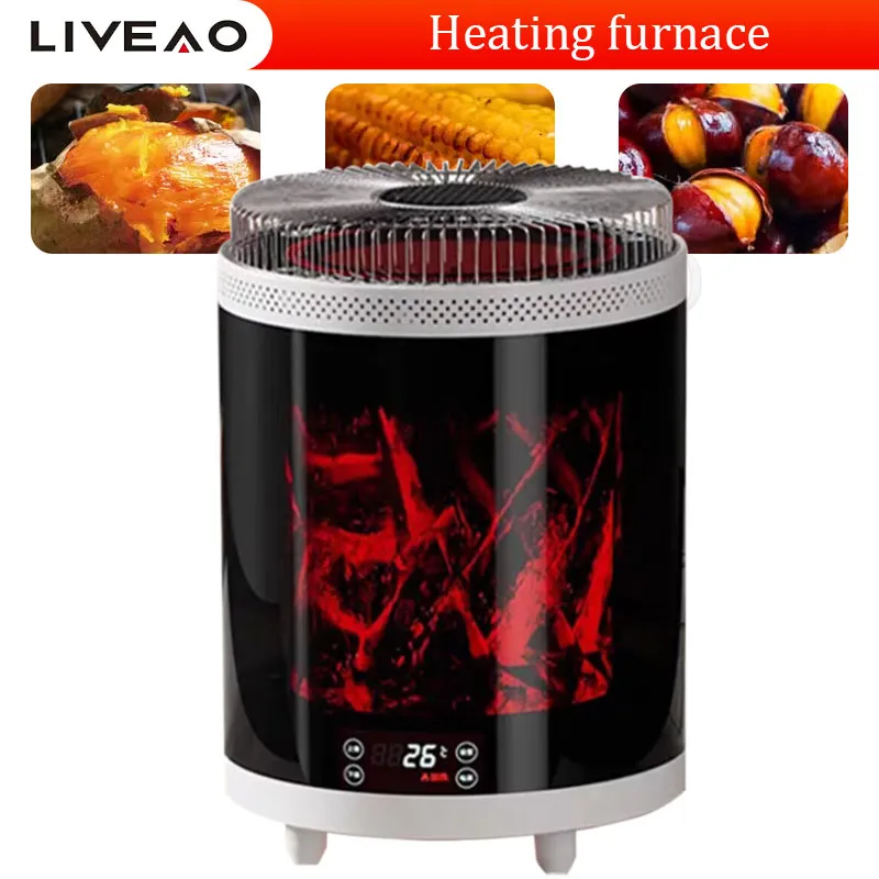 Elektrisk luftvärmare Portabel kraftfull varm blädder Fast Heater Fan Desktop Elektrisk värmare Värmare för hemmakontor