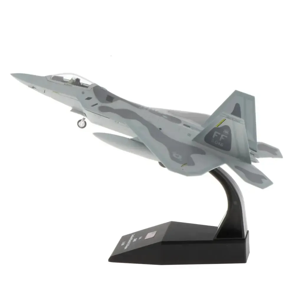 Avion F-22 Raptor 1/100 Moulé Sous Pression – Maquette Chasseur US Air Force – Neuf