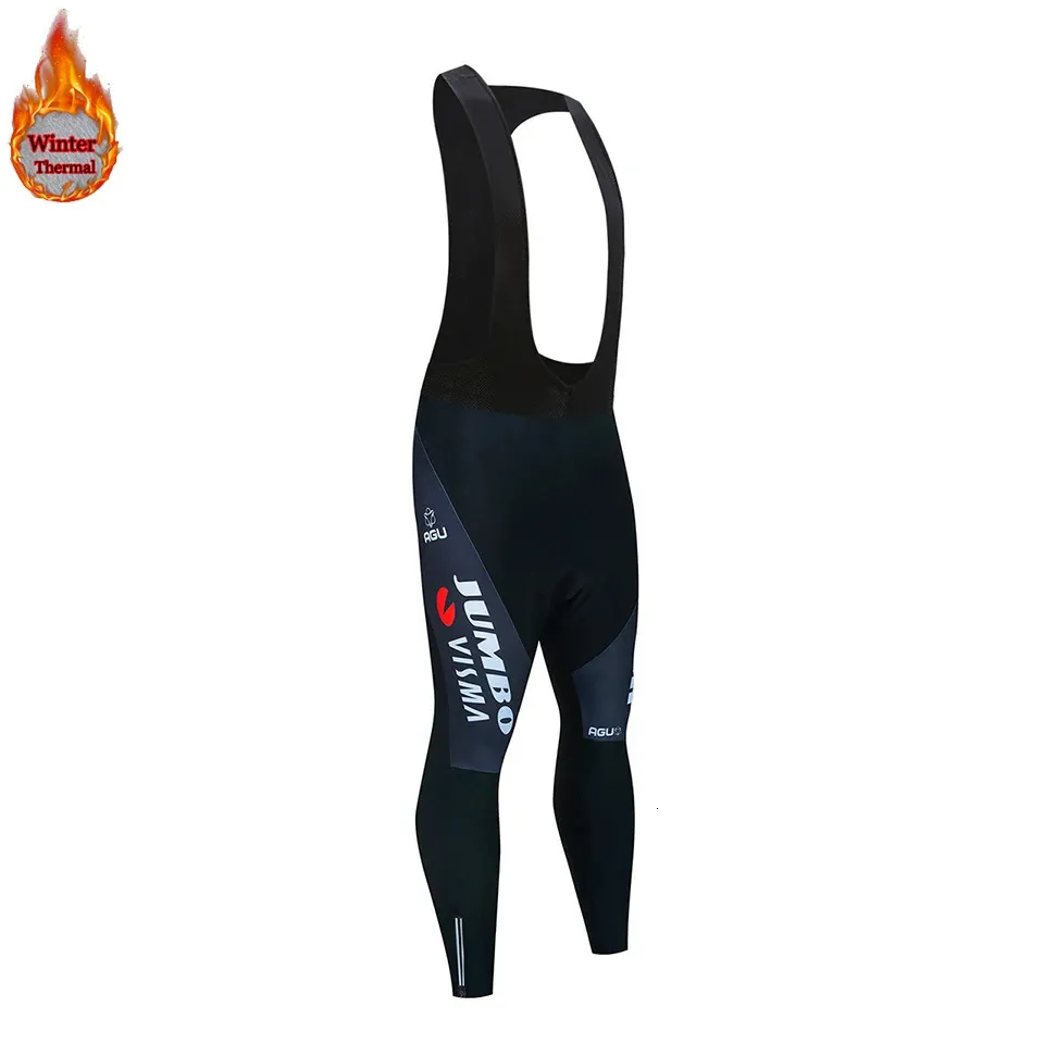 JUMBO chaud cyclisme bavoir pantalon hiver thermique VTT pantalons longs vélo collants 20D Gel Pad cyclisme bavoir pantalon 240112