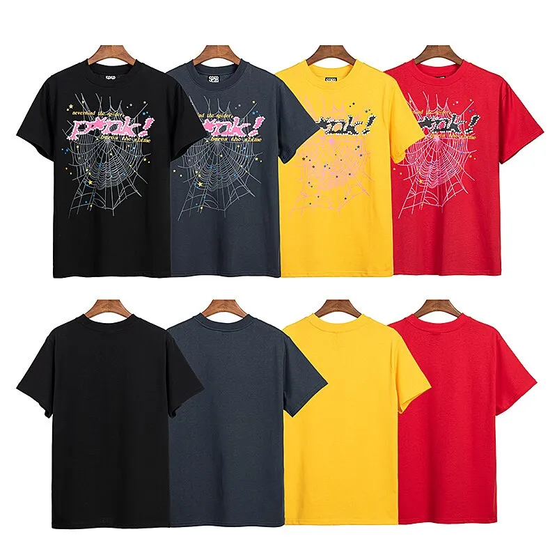 USA Style Little Stars Print Tee Pink Designer T Shirt Spring Summer Casual Fashion Skateboard Men Women Tshirt 24SS 0115