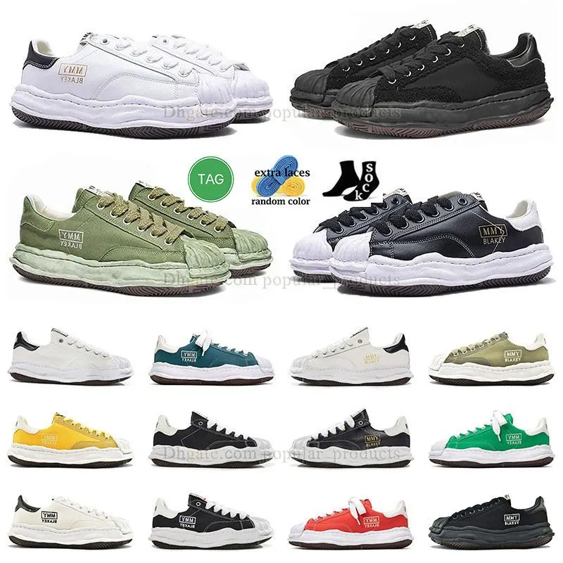 2024 maison mihara yasuhiro outdoor shoes with box women mens trainers mmy blakey designer shoes leather canvas low sneakers triple black white yellow green Red