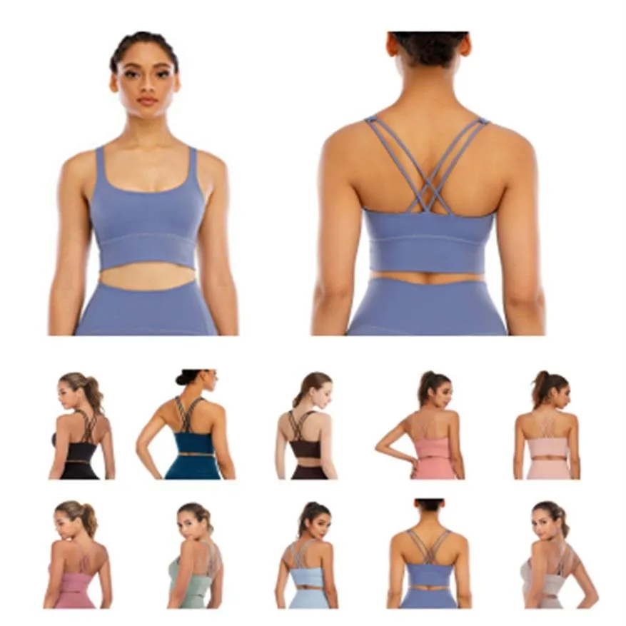 LL Sports Bras for Women-Criss-Cross Back مع أكواب قابلة للإزالة منخفضة التأثير في التمرينات اللياقة البدنية ، قمم الخزانات المحصوقة 341G