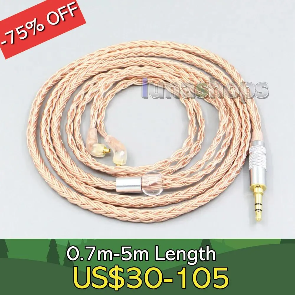 Accessories 2.5mm 3.5mm XLR Balanced 16 Core 99% 7N OCC Earphone Cable For Etymotic ER4SR ER4XR ER3XR ER3SE ER2XR ER2SE LN006732