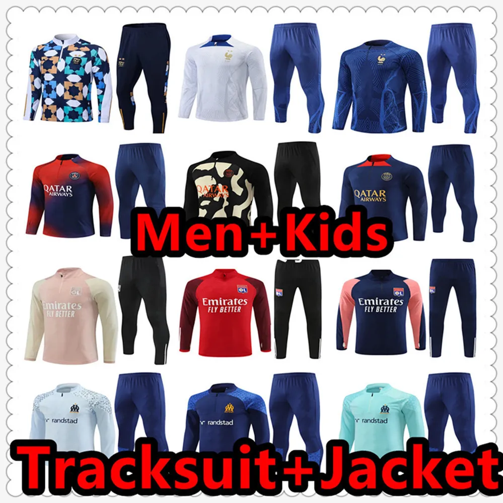 22 23 24 trainingspak sets TRACKSUIT jas set tuta 22 2023 2024 voetbaltenue voor heren en kinderen Chandal Futbol survetement TRAININGSpak voetbalshirt