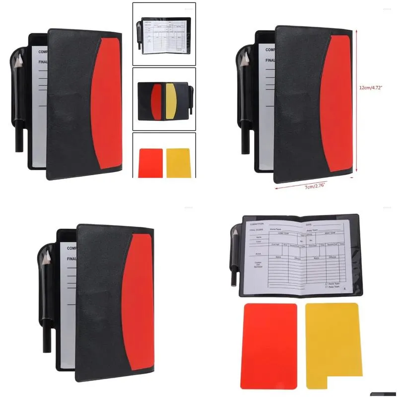 Outdoor Bags Sport Football Soccer Referee Wallet Notebook With Red Card And Yellow Drop Delivery Sports Outdoors Otonv