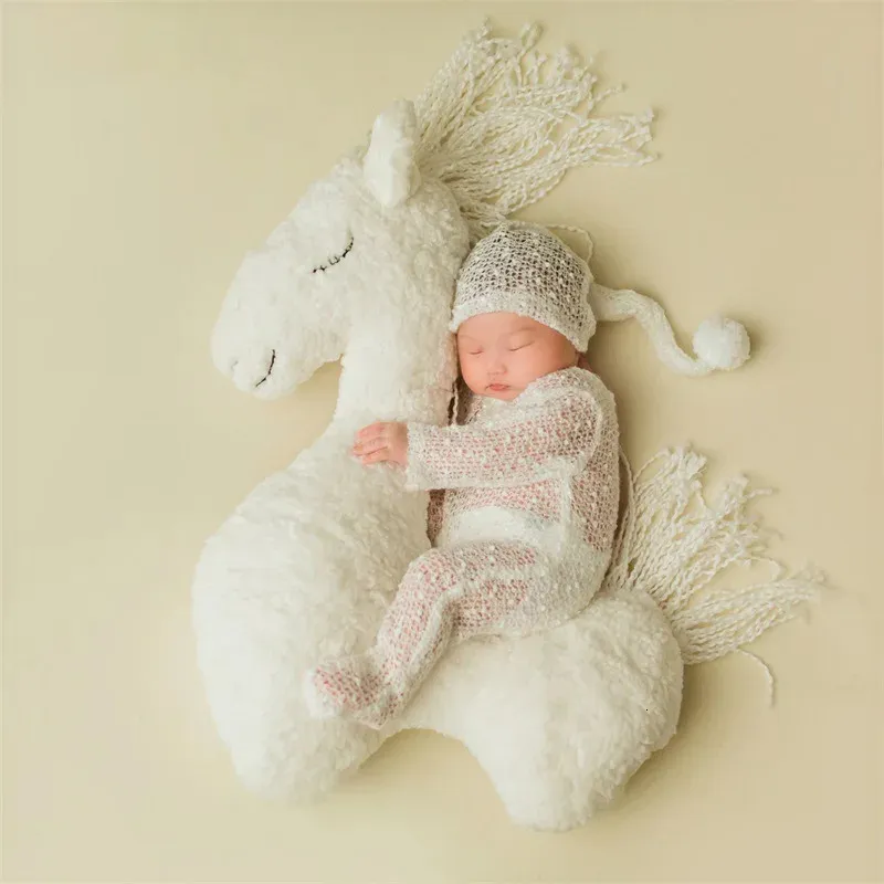 Born Pography Horse Posing Pillow Cushion Props Boy Girl Toy for Baby Po Shoots Studio Prop Fotografia Accessories 240115