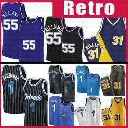 Tracy McGrady Reggie Miller Jason Williams Basketball````Jerseys Penny Hardaway Vintage Jersey Mens Shirts S-XXL 1 31 55 new