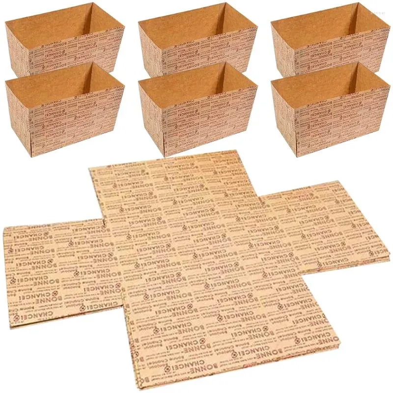 Backformen Einweg-Toastpapier-Kastenform, rechteckige Verpackung, Antihaft-Formen für Zuhause und Küche