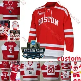 Alex Vlasic Boston University Terriers 2023 Frozen Four Hockey Jersey Evan Rodrigues Charlie McAvoy Kevin Shattenkirk Clayton Keller Boston University Jersey