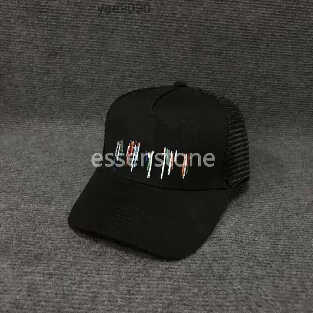 Am Designer Mens Miri Baseball Caps Woman Hats Casquette Sun Hat Gorras Sports Mesh Trucker Hat z zwykłym pudełkiem Czarne kapelusze amiiri ami n0vo